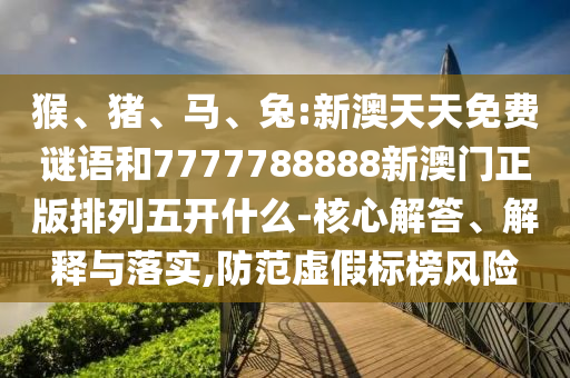 猴、豬、馬、兔:新澳天天免費(fèi)謎語(yǔ)和7777788888新澳門正版排列五開什么-核心解答、解釋與落實(shí),防范虛假標(biāo)榜風(fēng)險(xiǎn)