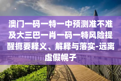 澳門一碼一特一中預測準不準及大三巴一肖一碼一特風險提醒扼要釋義、解釋與落實-遠離虛假幌子