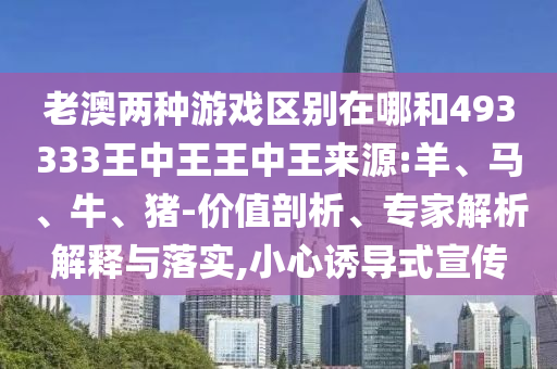 老澳兩種游戲區(qū)別在哪和493333王中王王中王來源:羊、馬、牛、豬-價值剖析、專家解析解釋與落實,小心誘導(dǎo)式宣傳