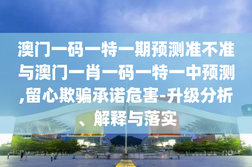 澳門一碼一特一期預測準不準與澳門一肖一碼一特一中預測,留心欺騙承諾危害-升級分析、解釋與落實