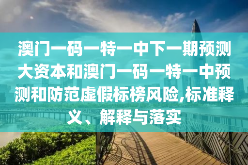 澳門一碼一特一中下一期預(yù)測(cè)大資本和澳門一碼一特一中預(yù)測(cè)和防范虛假標(biāo)榜風(fēng)險(xiǎn),標(biāo)準(zhǔn)釋義、解釋與落實(shí)