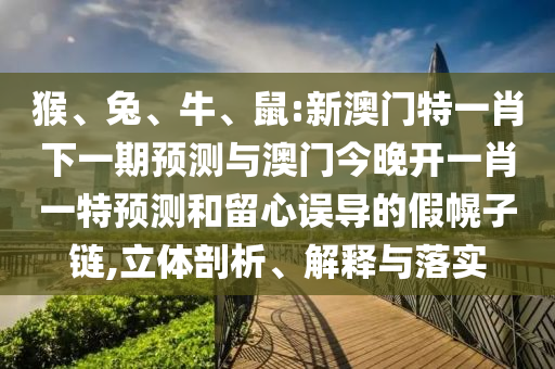 猴、兔、牛、鼠:新澳門特一肖下一期預(yù)測與澳門今晚開一肖一特預(yù)測和留心誤導(dǎo)的假幌子鏈,立體剖析、解釋與落實(shí)